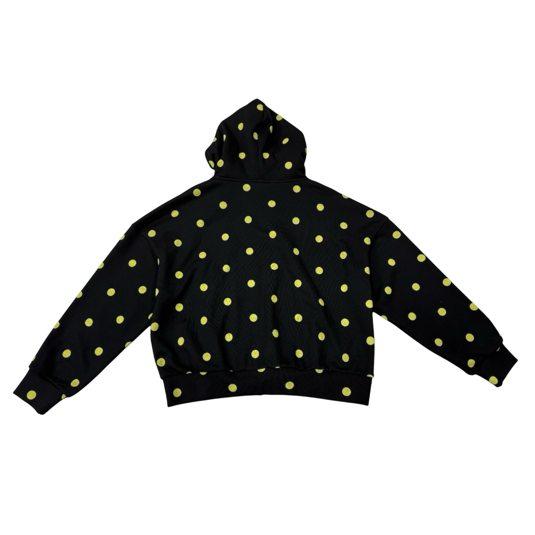 POLKA DOT ZIP UP HOODIE