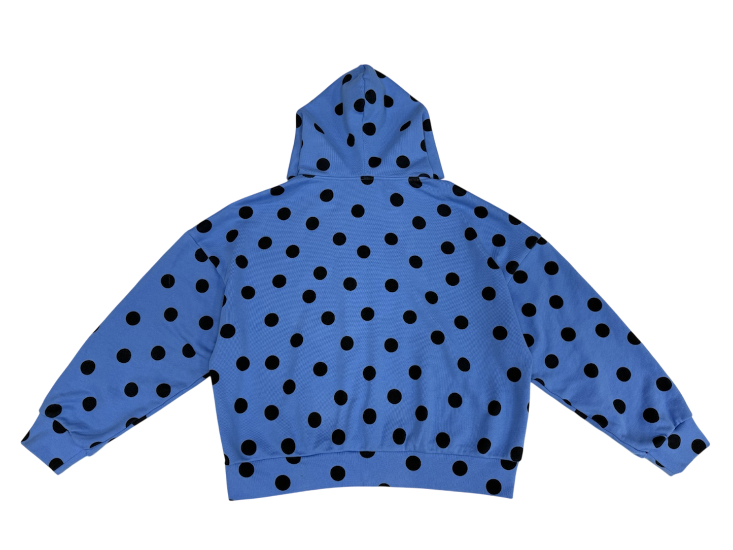 POLKA DOT ZIP UP HOODIE (BLUE)