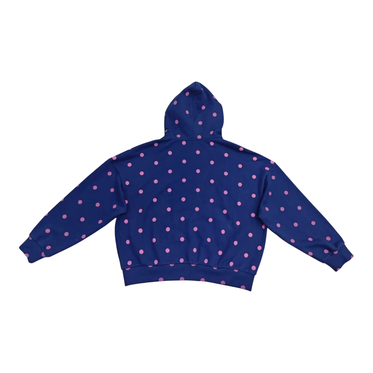 POLKA DOT ZIP UP HOODIE (NAVY)