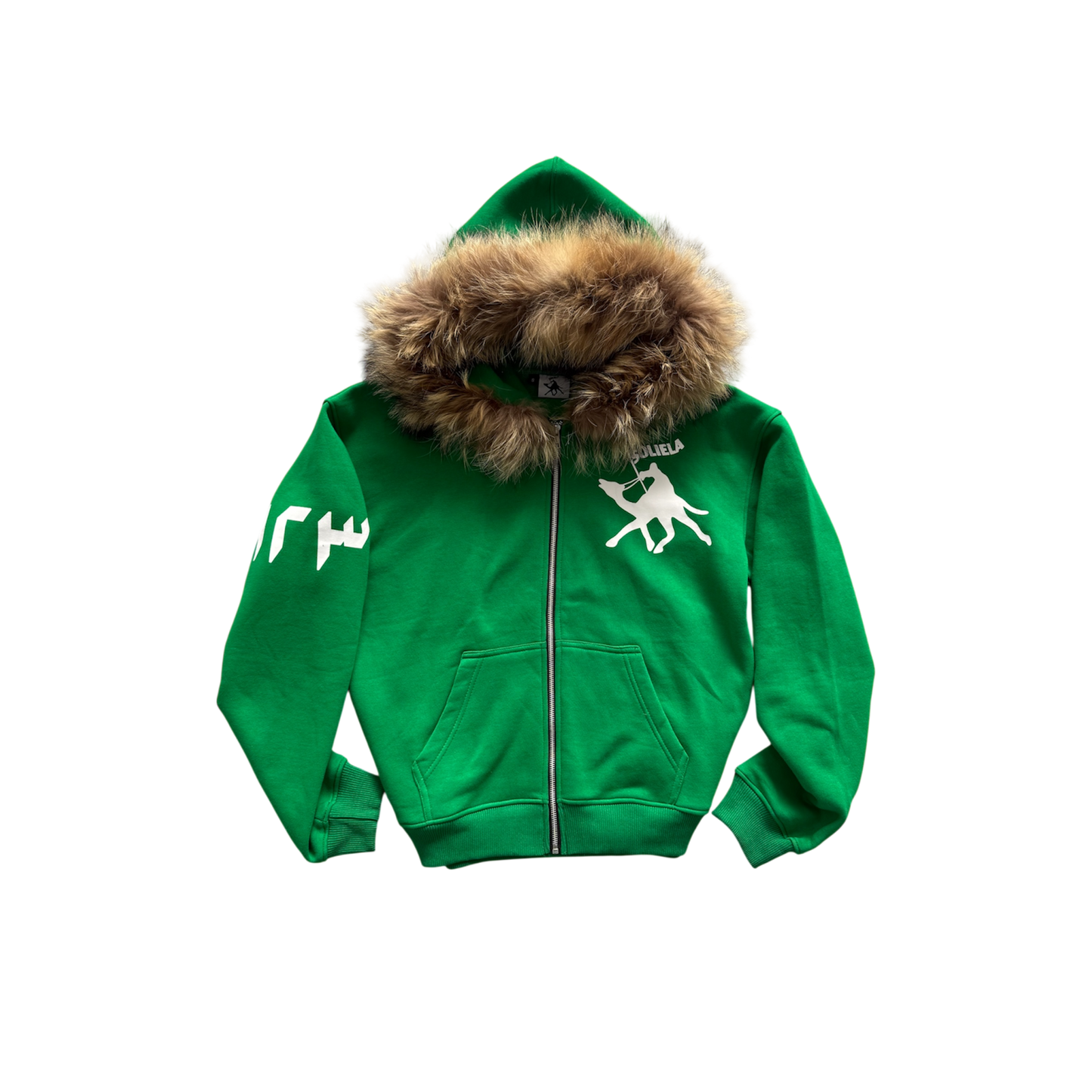 FUR HOOD HOODIE (GREEN)
